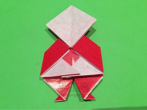 圣诞老人折纸制作教程 第41步