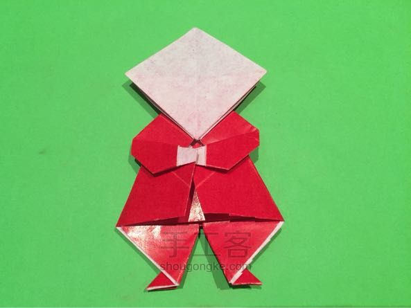 圣诞老人折纸制作教程 第46步