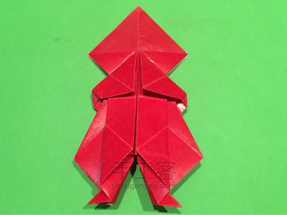 圣诞老人折纸制作教程 第47步
