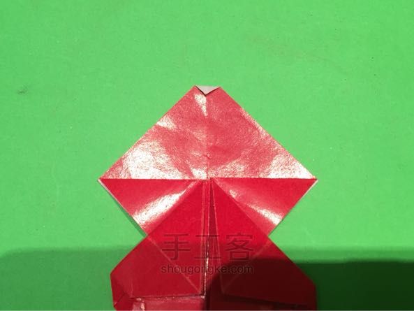 圣诞老人折纸制作教程 第48步