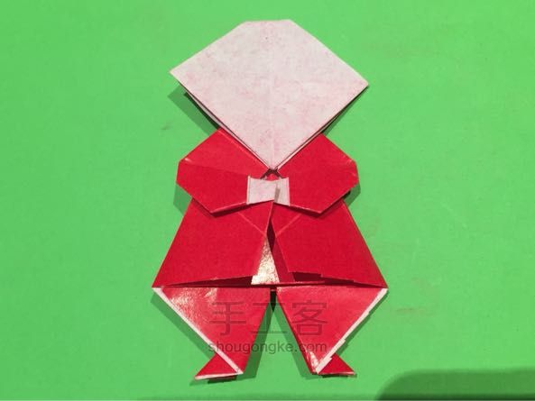圣诞老人折纸制作教程 第50步