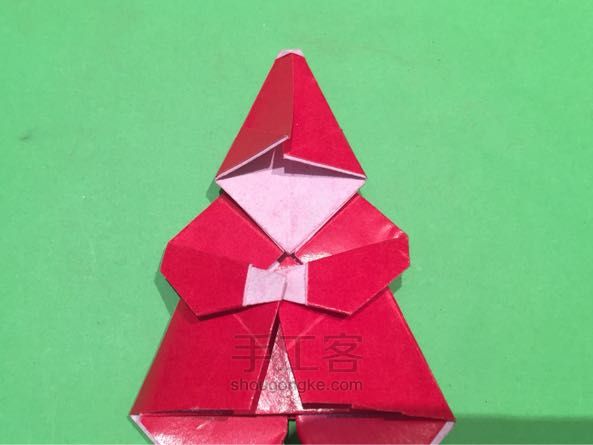 圣诞老人折纸制作教程 第52步