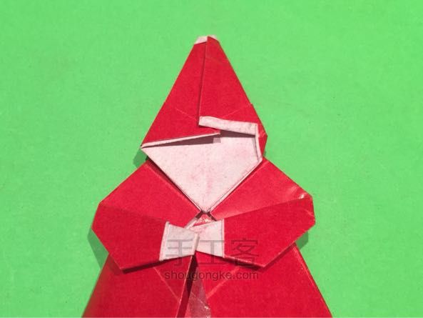 圣诞老人折纸制作教程 第53步