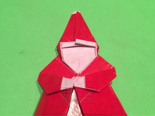 圣诞老人折纸制作教程 第54步
