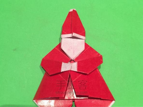 圣诞老人折纸制作教程 第55步