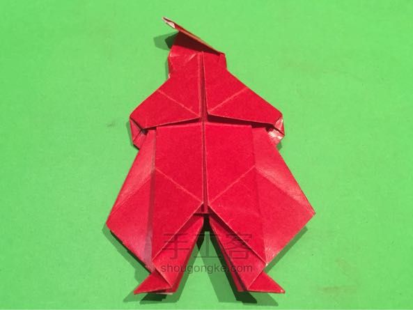 圣诞老人折纸制作教程 第57步