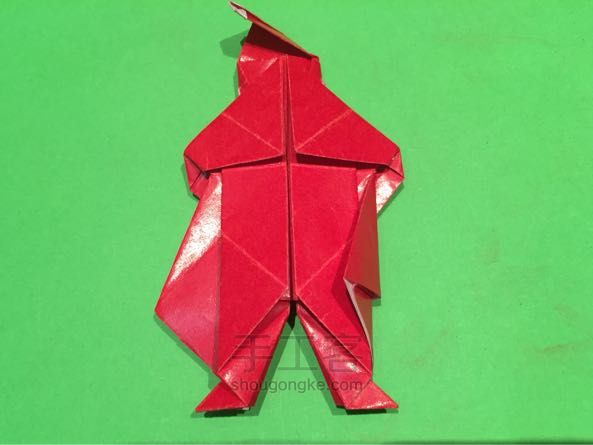 圣诞老人折纸制作教程 第58步