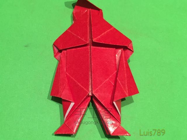 圣诞老人折纸制作教程 第60步