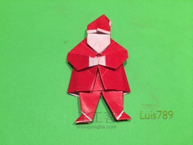 圣诞老人折纸制作教程 第61步