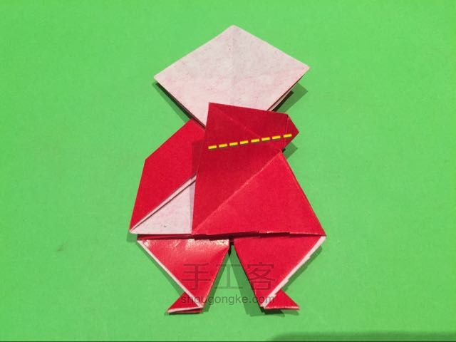 圣诞老人折纸制作教程 第42步