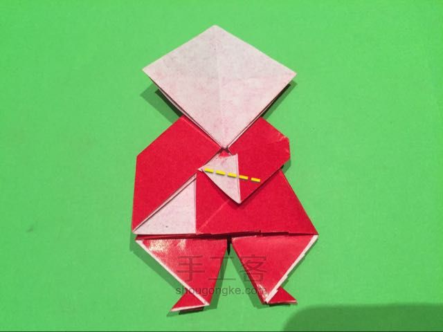 圣诞老人折纸制作教程 第43步