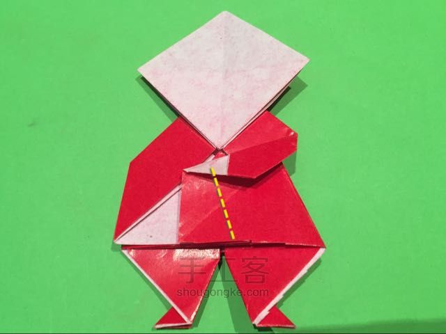 圣诞老人折纸制作教程 第44步
