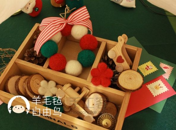 【北京站】hi，圣诞节！diy圣诞的各种羊毛毡暖心小礼物~ 第4步