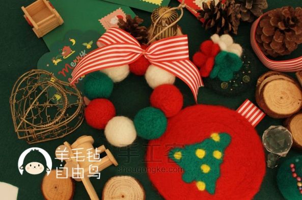 【北京站】hi，圣诞节！diy圣诞的各种羊毛毡暖心小礼物~ 第7步
