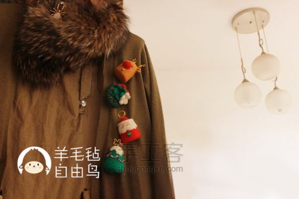 【北京站】hi，圣诞节！diy圣诞的各种羊毛毡暖心小礼物~ 第6步