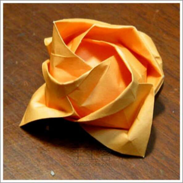 永恒的玫瑰 折纸教程 第28步