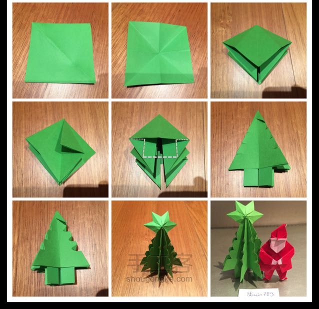 圣诞老人折纸制作教程 第62步