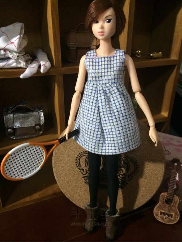 momoko桃子姑娘的无袖裙 （6分娃适用）手工制作教程 第2步