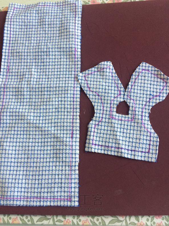 momoko桃子姑娘的无袖裙 （6分娃适用）手工制作教程 第6步
