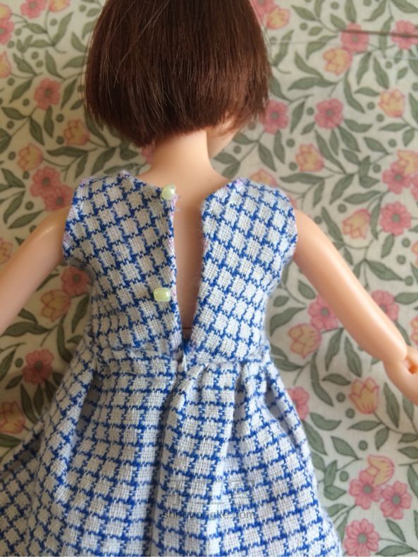 momoko桃子姑娘的无袖裙 （6分娃适用）手工制作教程 第23步