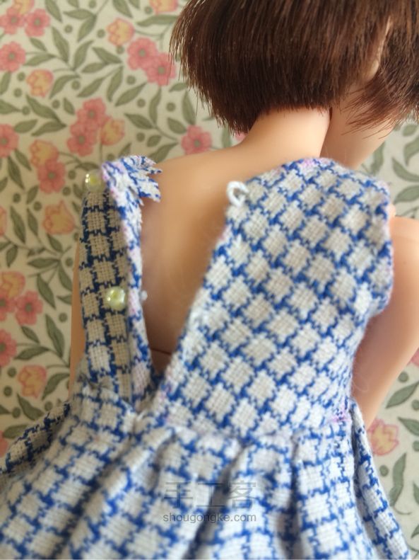 momoko桃子姑娘的无袖裙 （6分娃适用）手工制作教程 第24步
