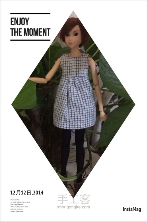 momoko桃子姑娘的无袖裙 （6分娃适用）手工制作教程 第28步