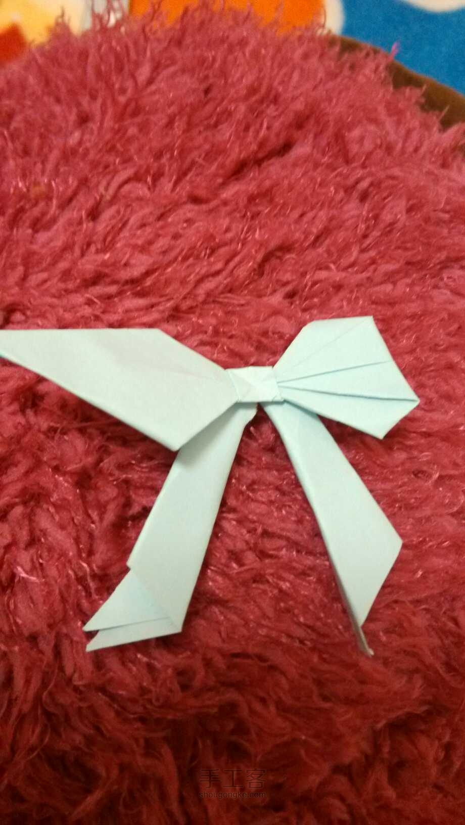 简单蝴蝶结，折纸教程 第15步