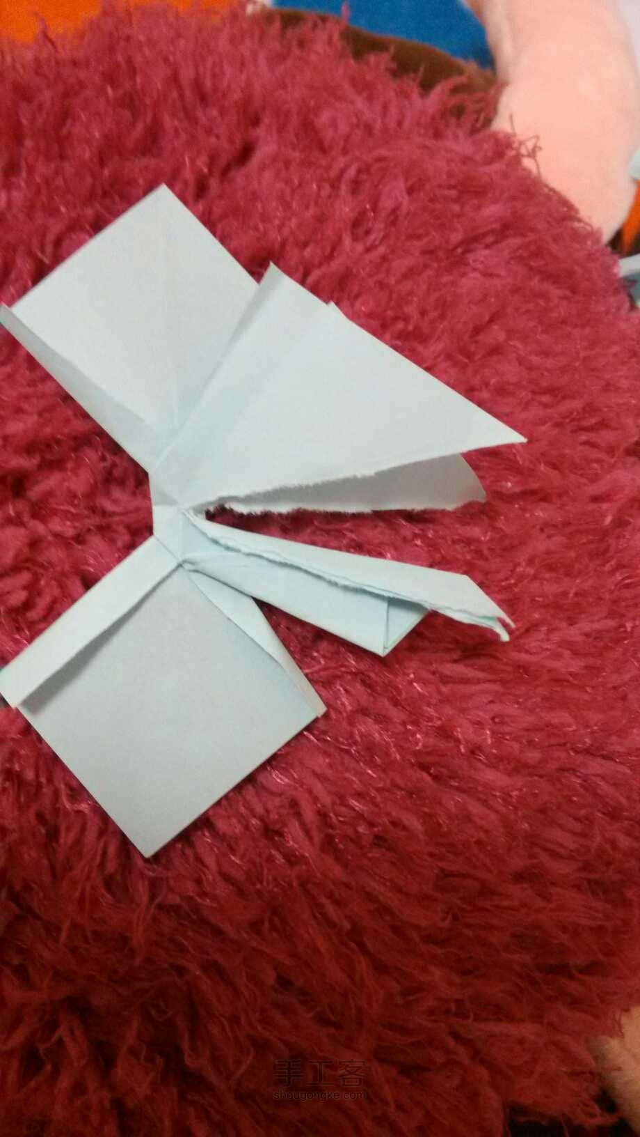 简单蝴蝶结，折纸教程 第12步
