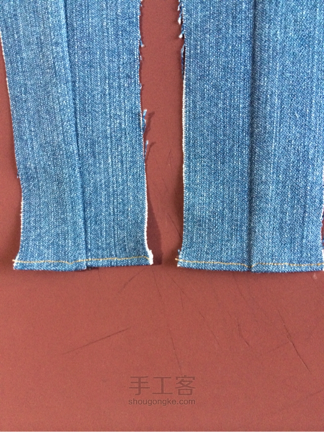 momoko桃子姑娘的牛仔裤（6分娃适用）手工制作教程 第25步