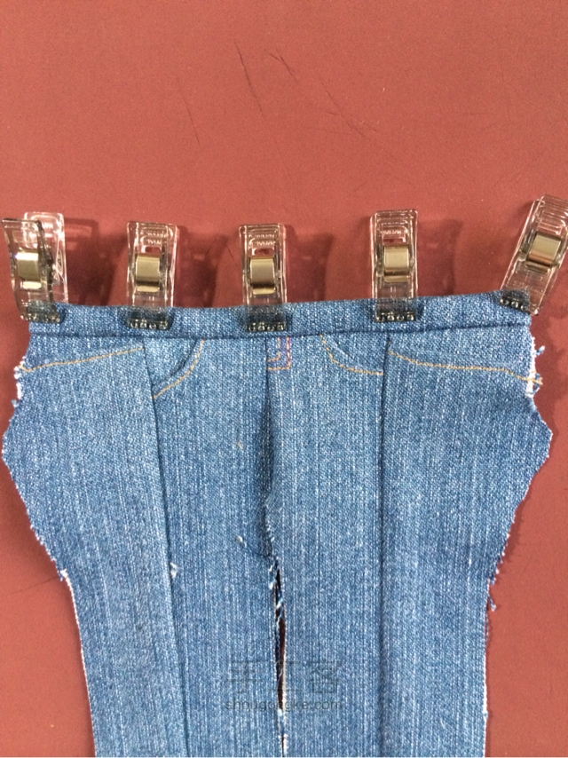 momoko桃子姑娘的牛仔裤（6分娃适用）手工制作教程 第30步
