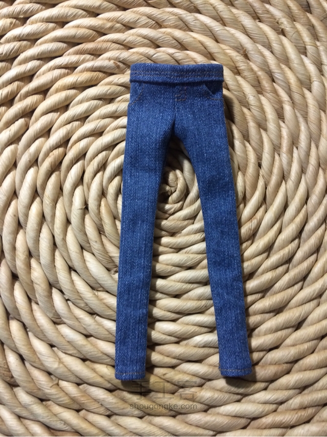 momoko桃子姑娘的牛仔裤（6分娃适用）手工制作教程 第38步