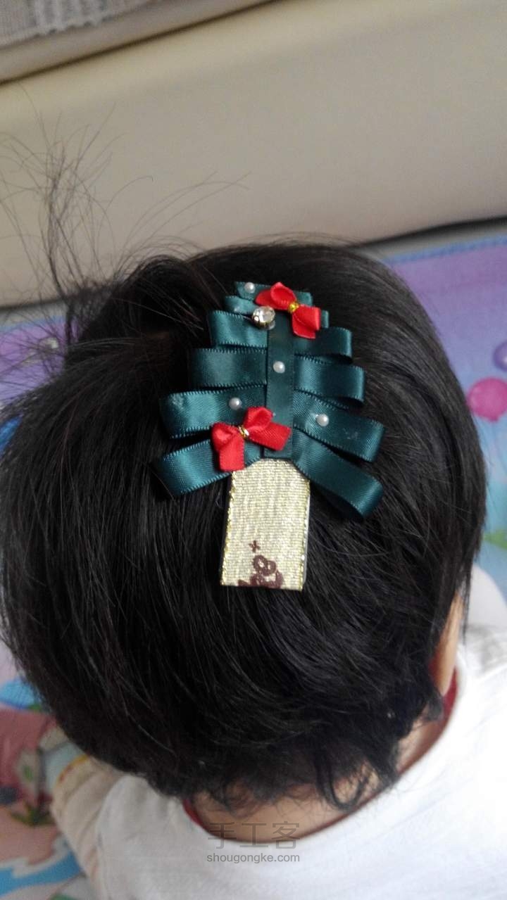 圣诞树🎄发夹一枚😁教程 第7步