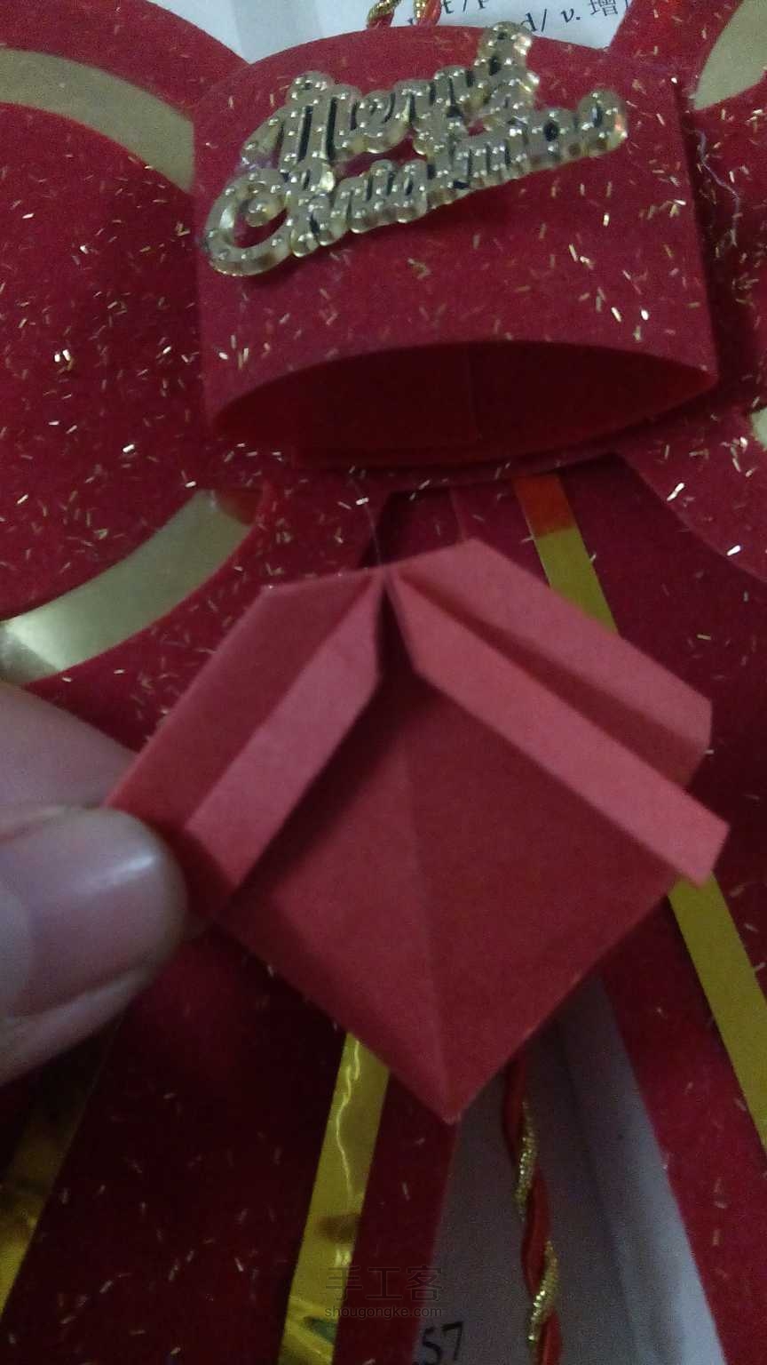圣诞节快到了，折个蝴蝶结吧 折纸教程 第8步