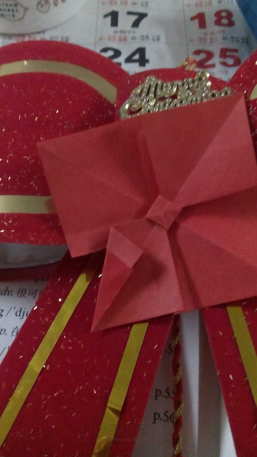 圣诞节快到了，折个蝴蝶结吧 折纸教程 第12步