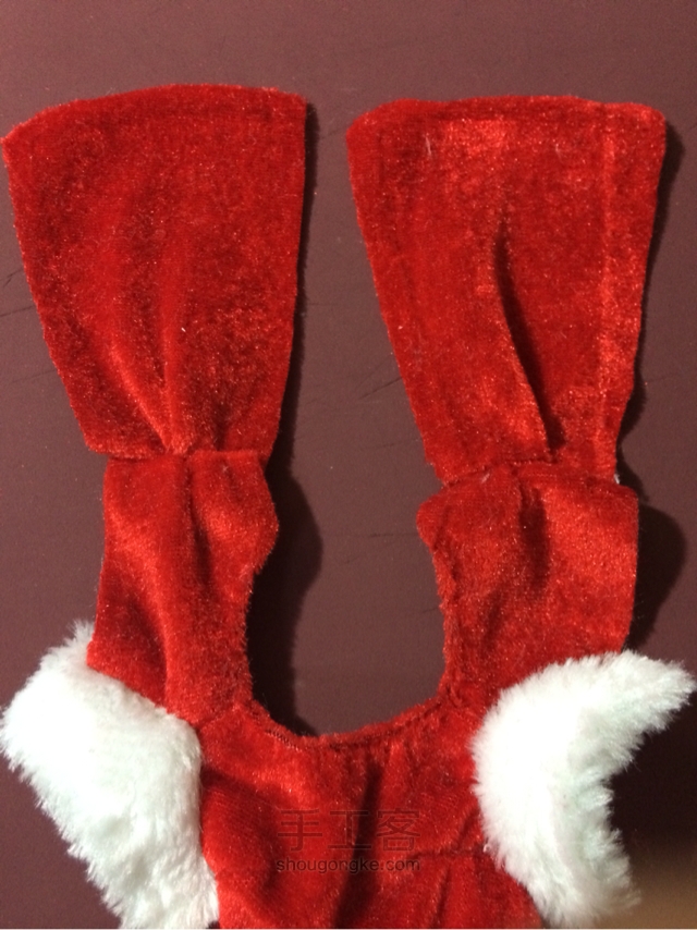优雅的圣诞小礼服—桃子姑娘6分娃尺寸 手工制作教程
 第21步