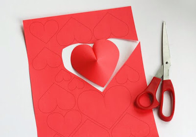 Heart shaped心形纸墙教程 第1步