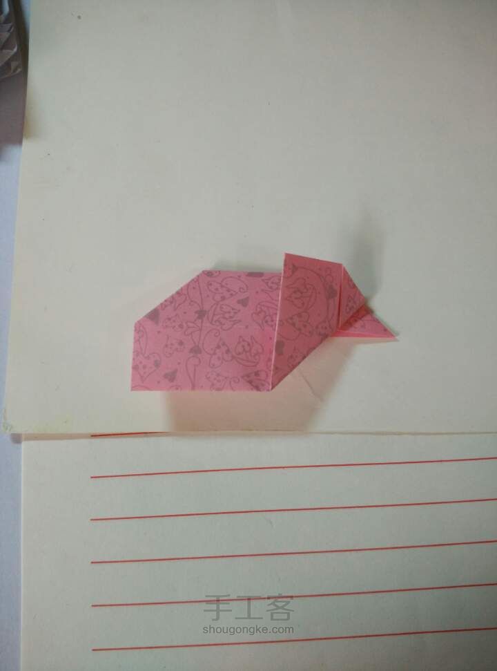 带翅膀的爱心 折纸教程 第6步