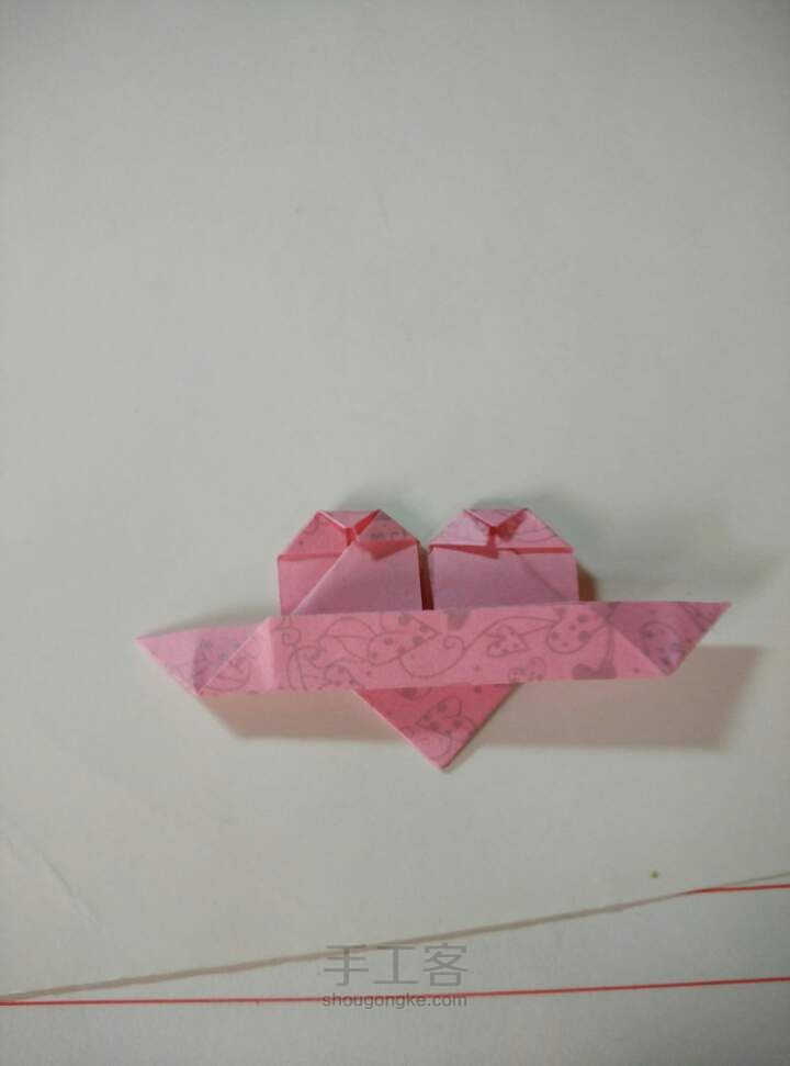 带翅膀的爱心 折纸教程 第12步