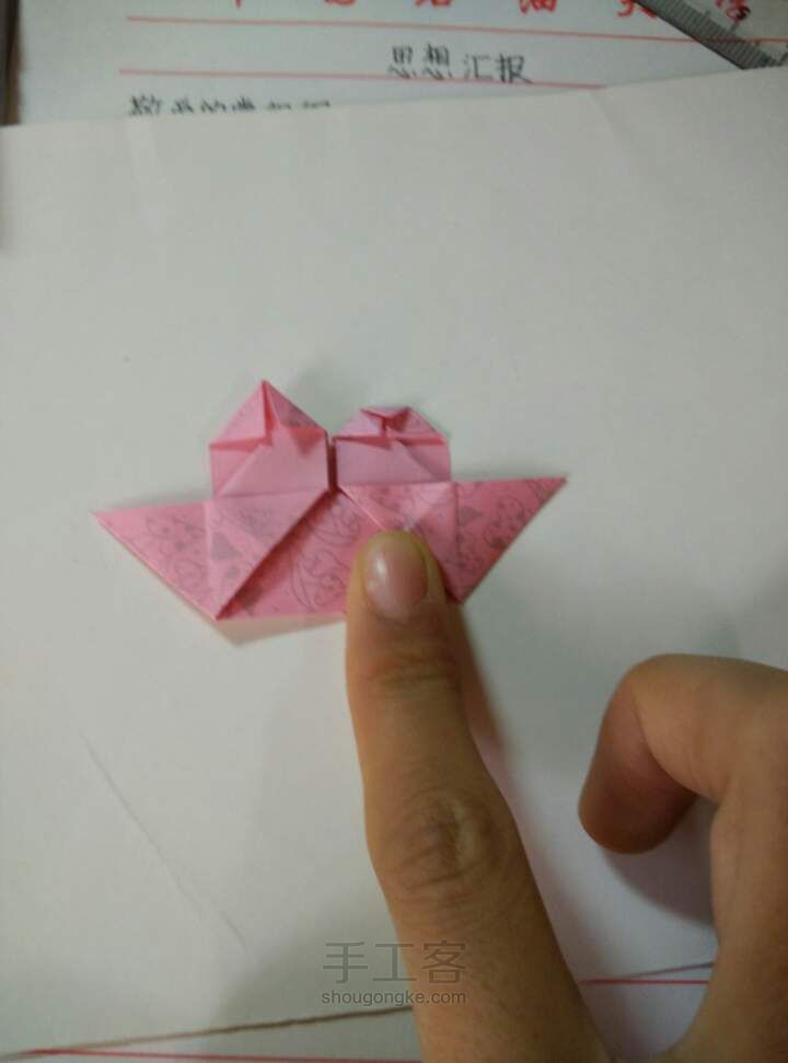 带翅膀的爱心 折纸教程 第11步