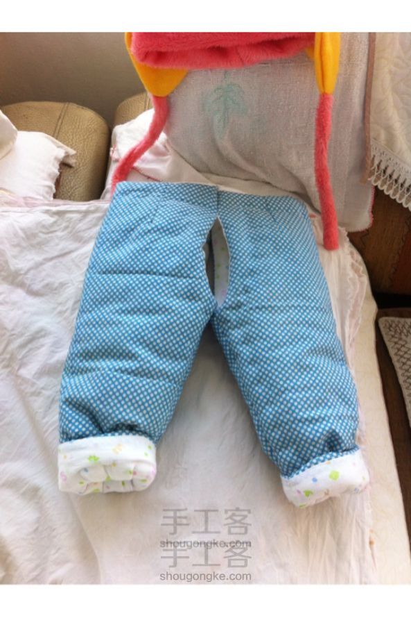 婴儿冬季背带棉裤制作教程 第4步