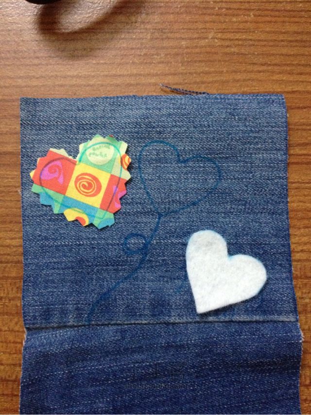 牛仔裤变包系列之爱心气球款 布艺教程 第5步