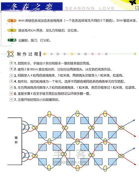 各种简单串珠手链1【转载】 第9步