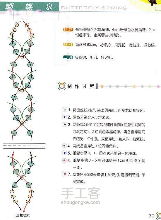 各种简单串珠手链1【转载】 第19步