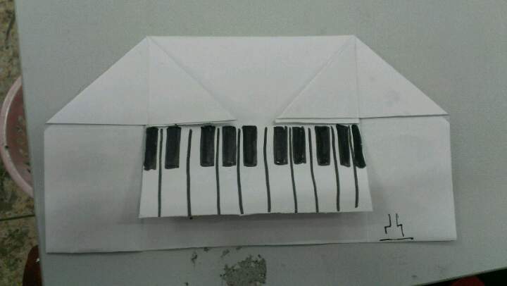 纸折 ♥立式钢琴♥教程 第10步