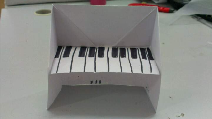 纸折 ♥立式钢琴♥教程 第11步