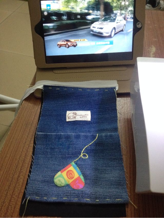 牛仔裤变包系列之爱心气球款 布艺教程 第9步