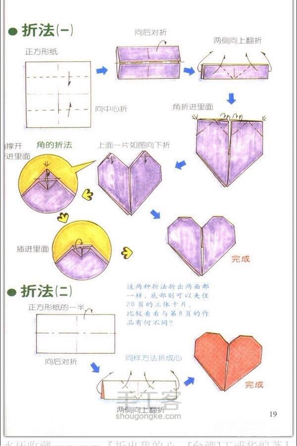 Heart Shaped17种爱心折纸教程 第5步