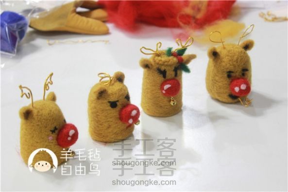 来自由鸟教室做羊毛毡圣诞礼物的童鞋们 第2张
