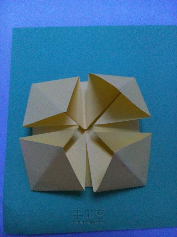 漂亮的折纸花篮 折纸教程 第5步