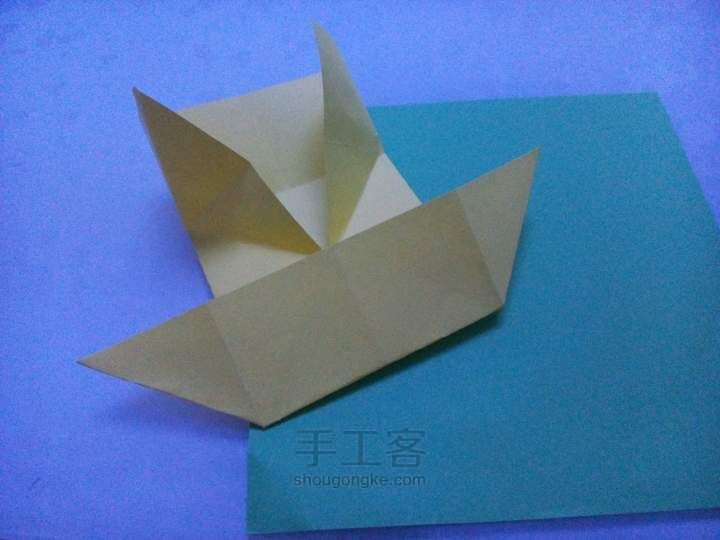漂亮的折纸花篮 折纸教程 第3步